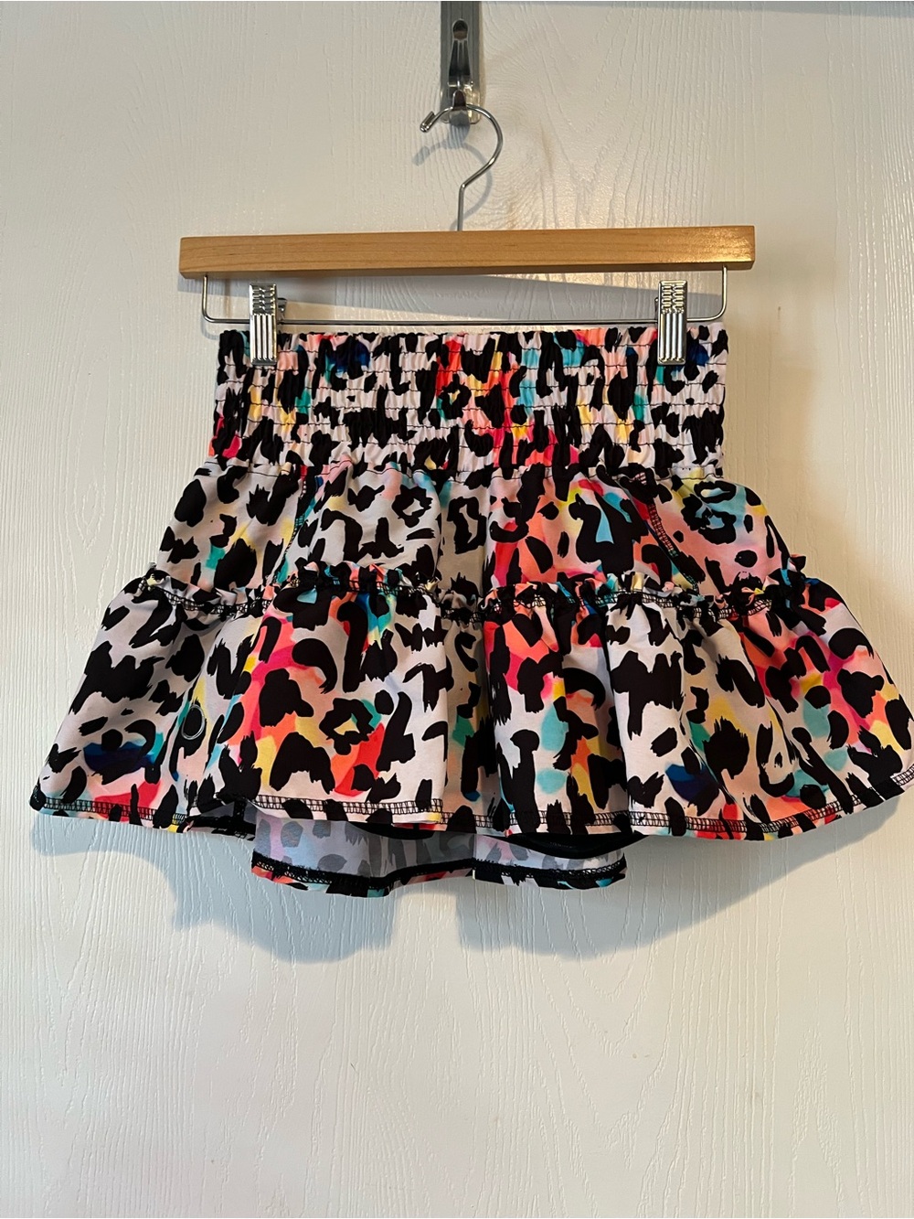 The Bubble Ruffle Skirt Colorful Pickleball Tennis Mini Skort Sz S
